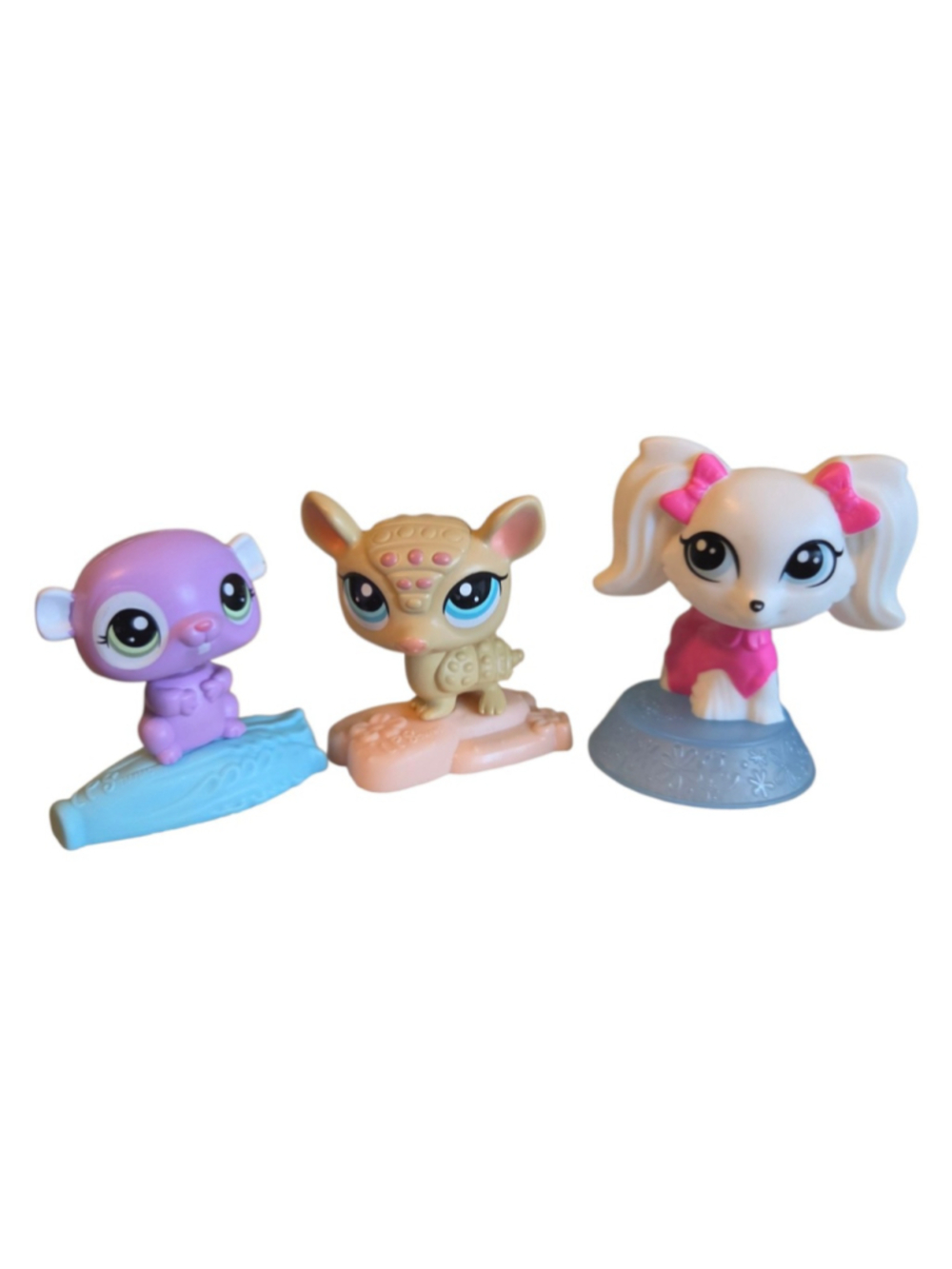 Littlest Pet Shop Set of 3 Happy Meal McDonalds Toys 2010 & 2014 Hamster Maltese